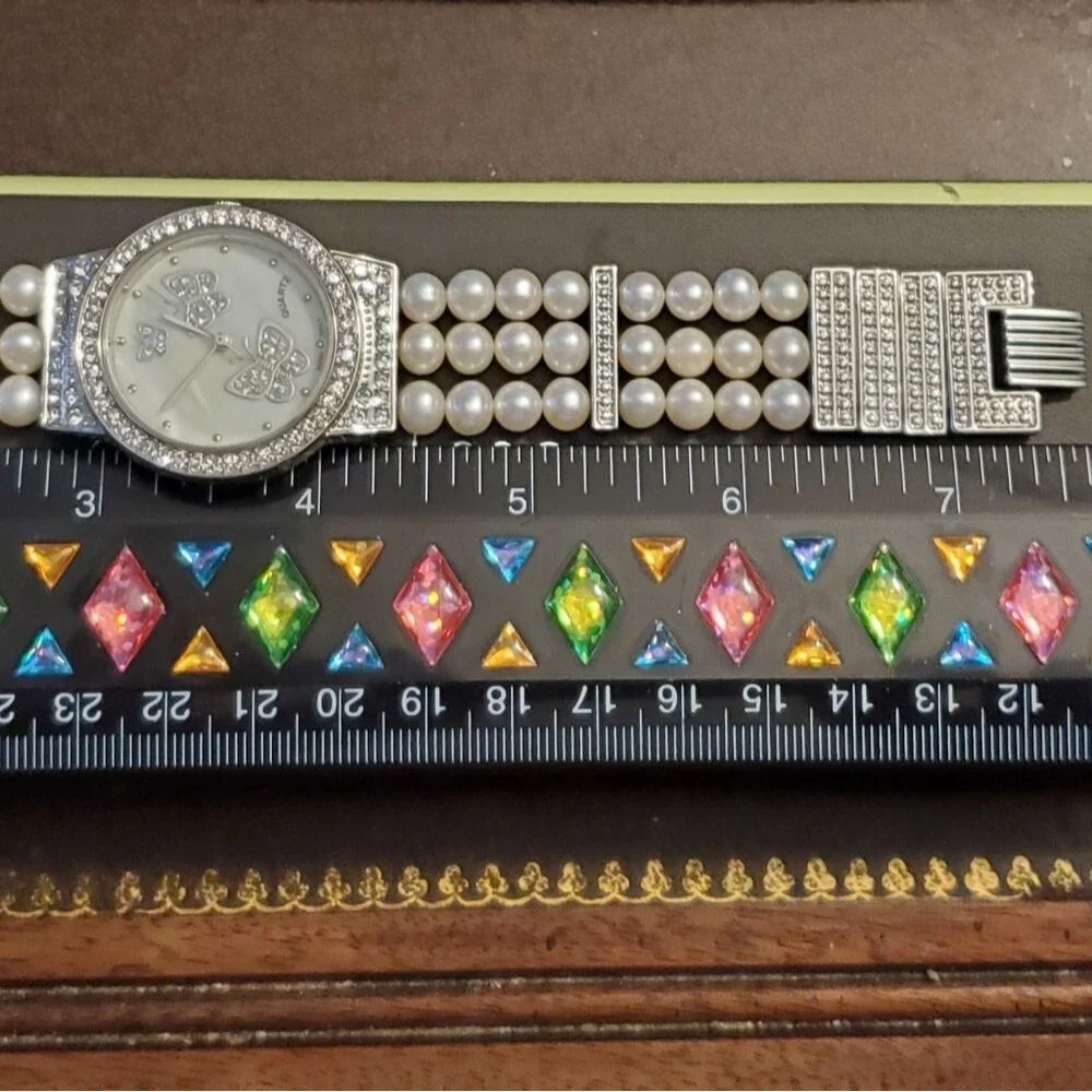 Limited Edition! Ross Simons Butterfly and Pearl Wristwatch Papilon